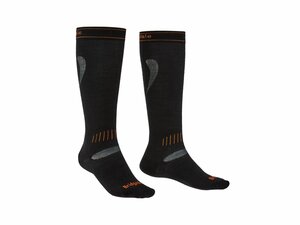 Ponožky BRIDGEDALE Ski Ultra Fit - L, black/orange