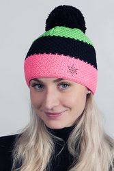 Čiapka R-JET Sport Fashion brmbolce 04 - pink/black/apple green