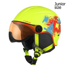 Helma RELAX TWISTER VISOR JR - XS, neón žltá/neón red/blue