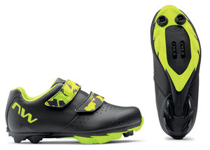 Cyklistické tretry NORTWAVE ORIGIN JR - 36, black/fluo yellow