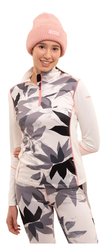 Mikina ICEPEAK COLOME 1/2 zips W - XL, white/print