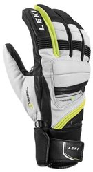 Rukavice LEKI GRIFFIN PRIME S - 10, white/black/yellow