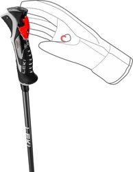 Palice LEKI CARBON 14 3D - 120, black/dark anthracite/bright red