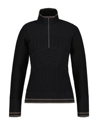 Mikina LUHTA KIERINKI 3/4 zips W - L, black