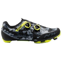 Cyklistické tretry NORTHWAVE REBEL 2 - 40, camo black/fluo yellow