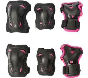 Chrániče Rollerblade SKATE GEAR - 3 sada JR - XS, black/pink